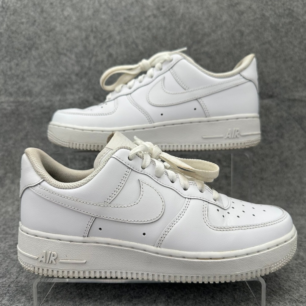 Nike Air Force 1 07 Low Womens 7.5 White White Sneakers Leather Shoes AF1 Casual